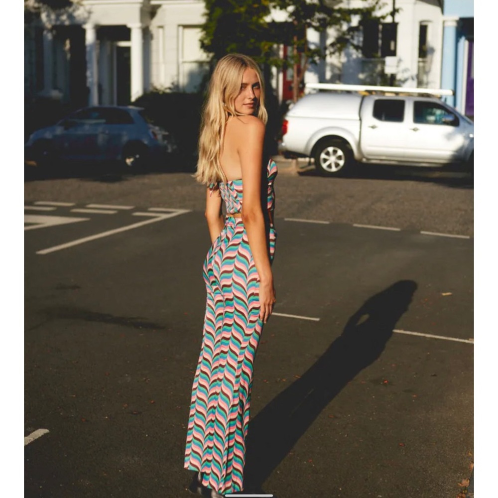 Printed Flared Pants-Zara